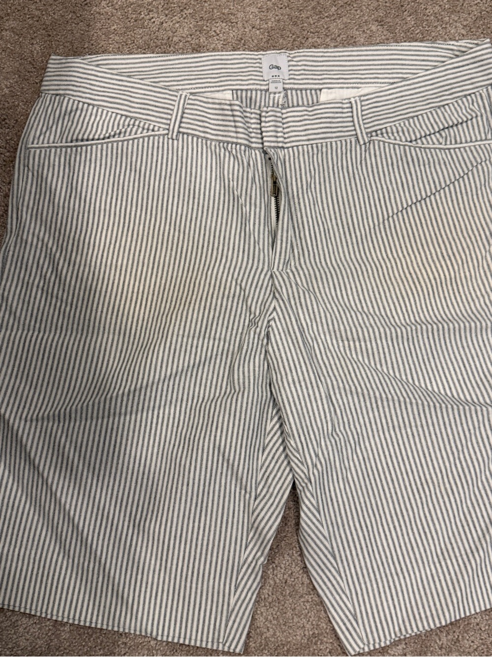 GAP Striped Shorts in White and Navy